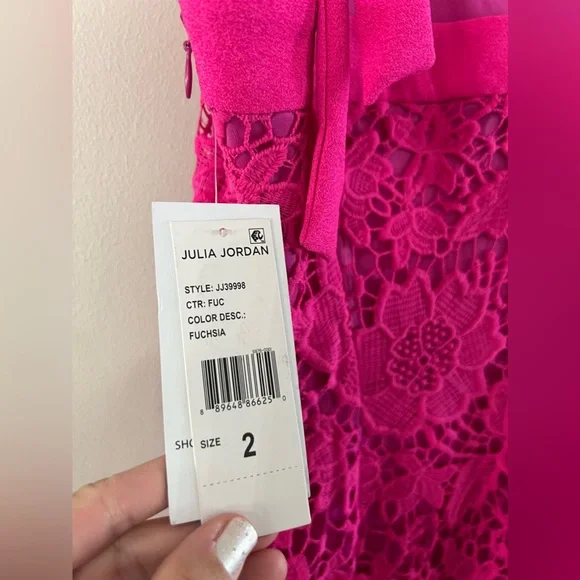 NEW JULIA JORDAN LACE MIDI DRESS SIZE: 2 - Picture 5 of 6